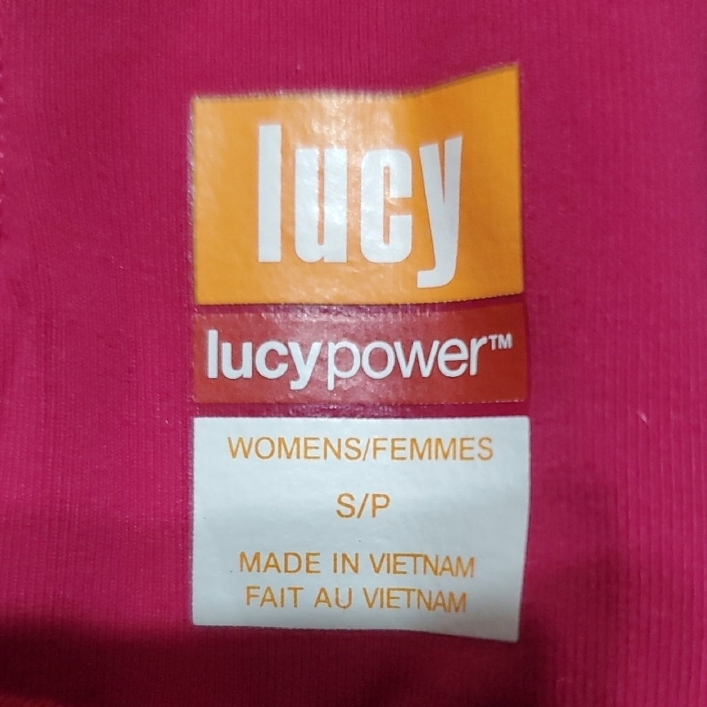 Lucy White and Pink Graphic Racerback Tank Top - Picture 2 of 9
